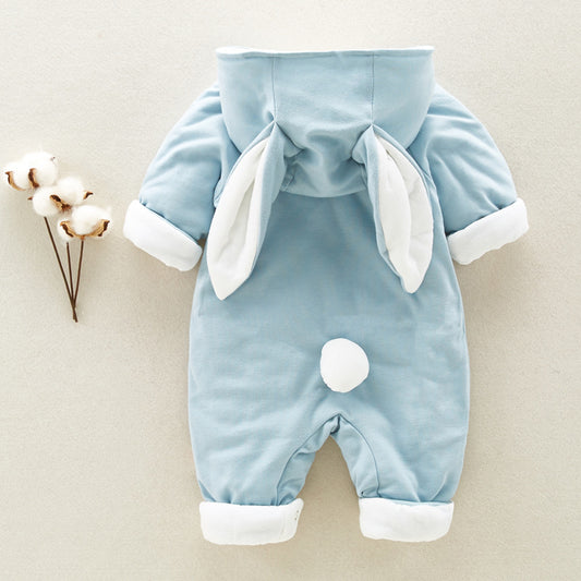 Cozy Bunny Baby Winter Romper (0–24M)