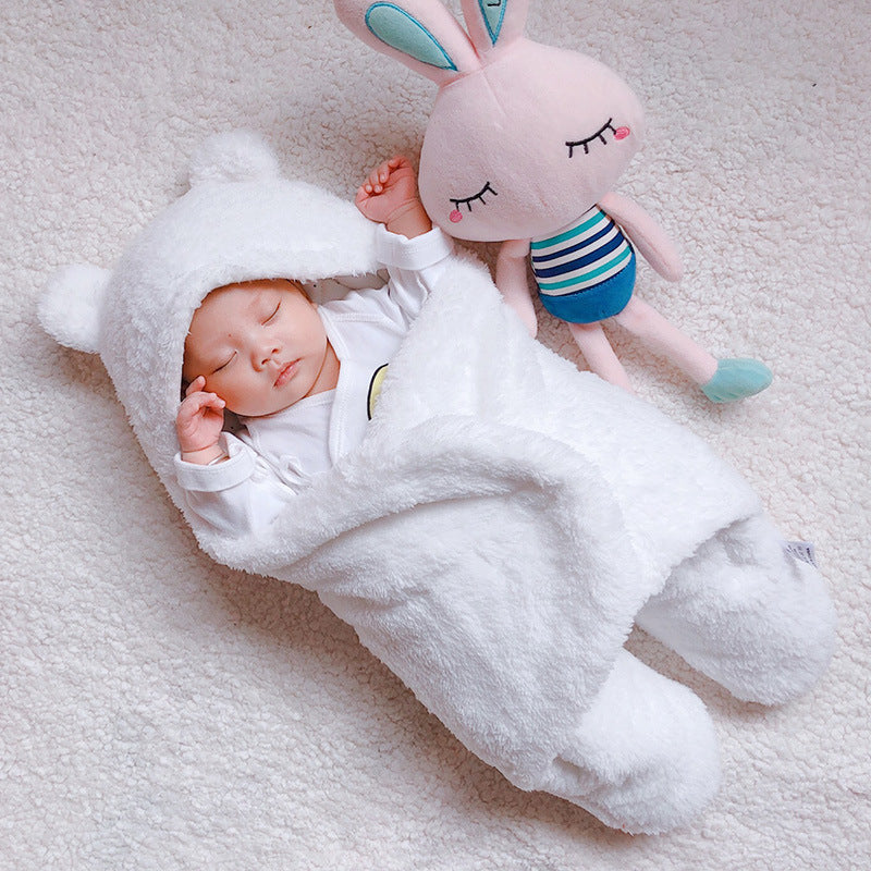 Soft Plush Baby Swaddle Wrap – Newborn Sleep Comfort