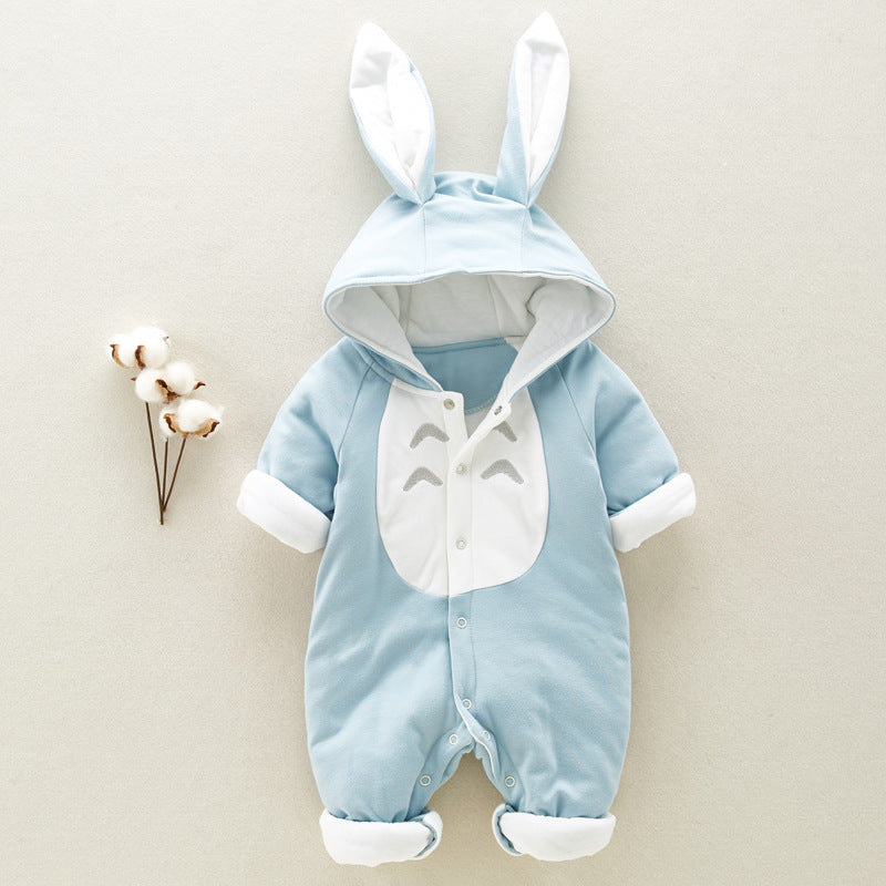 Cozy Bunny Baby Winter Romper (0–24M)
