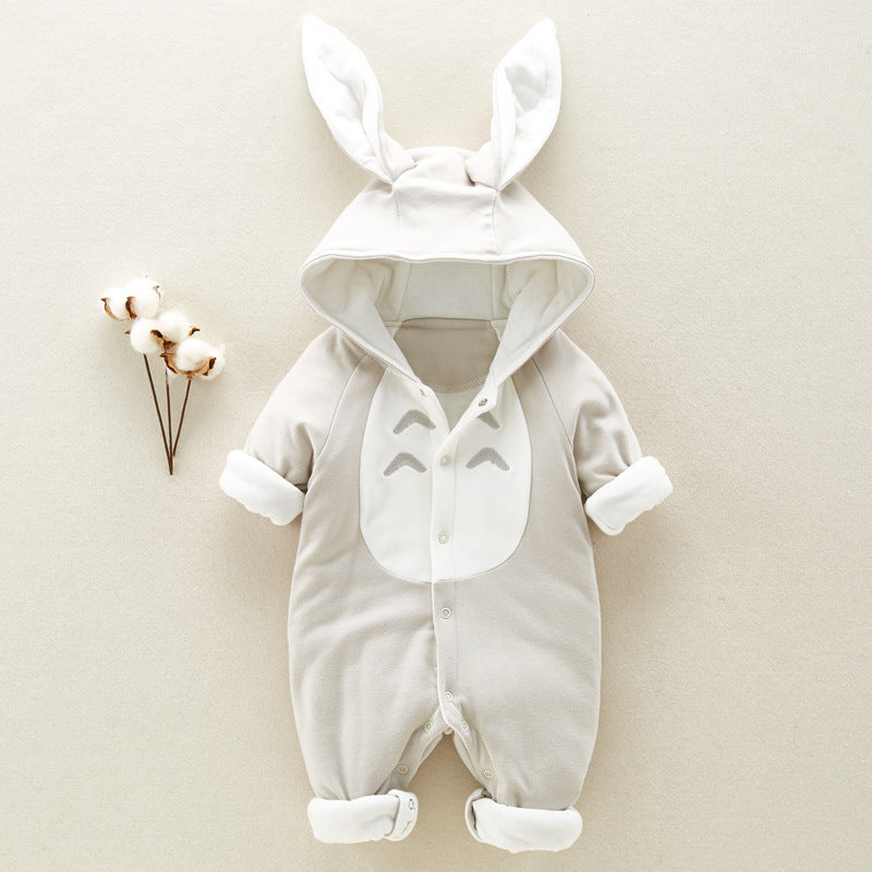 Cozy Bunny Baby Winter Romper (0–24M)