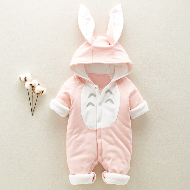 Cozy Bunny Baby Winter Romper (0–24M)