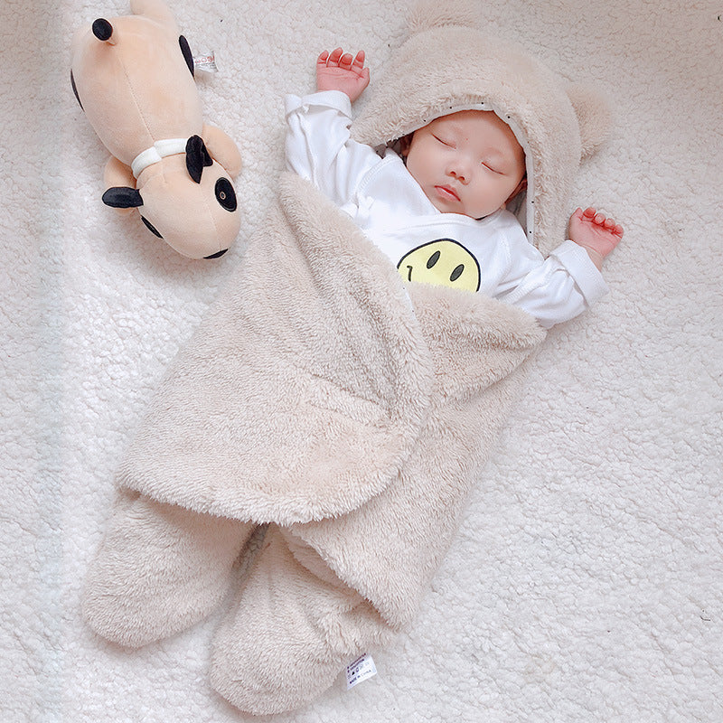 Soft Plush Baby Swaddle Wrap – Newborn Sleep Comfort