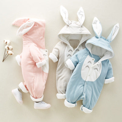 Cozy Bunny Baby Winter Romper (0–24M)